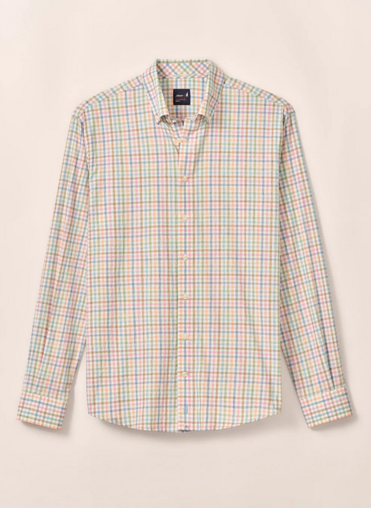 Johnnie-O Kyler Performance Button Up Shirt In Malibu