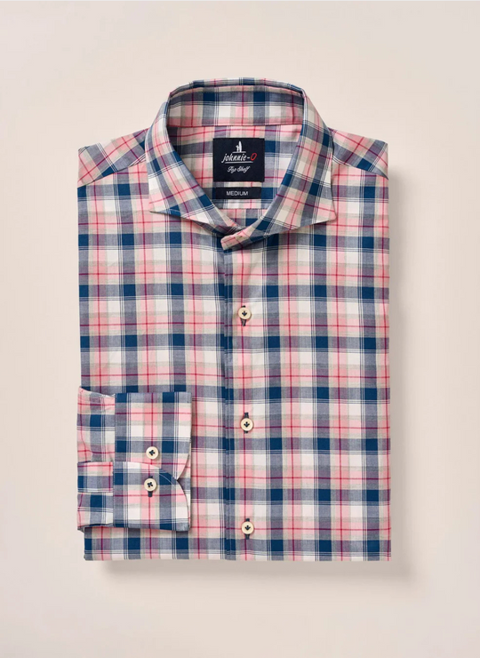 Johnnie-O Granger Top Shelf Button Up Shirt In Navy