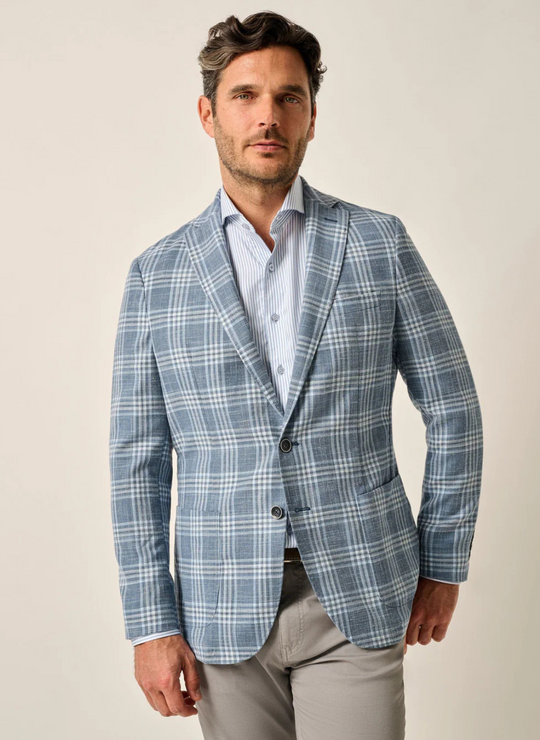 Johnnie-O Bergman Top Shelf Wool Cotton Sport Coat In Navy