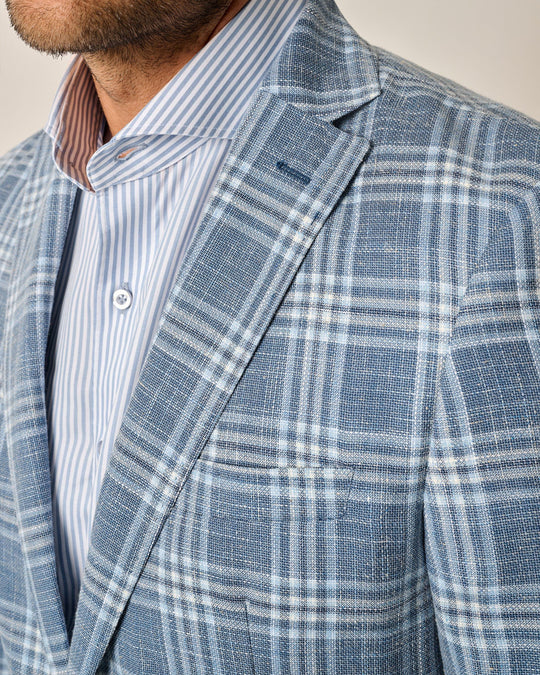 Johnnie-O Bergman Top Shelf Wool Cotton Sport Coat In Navy