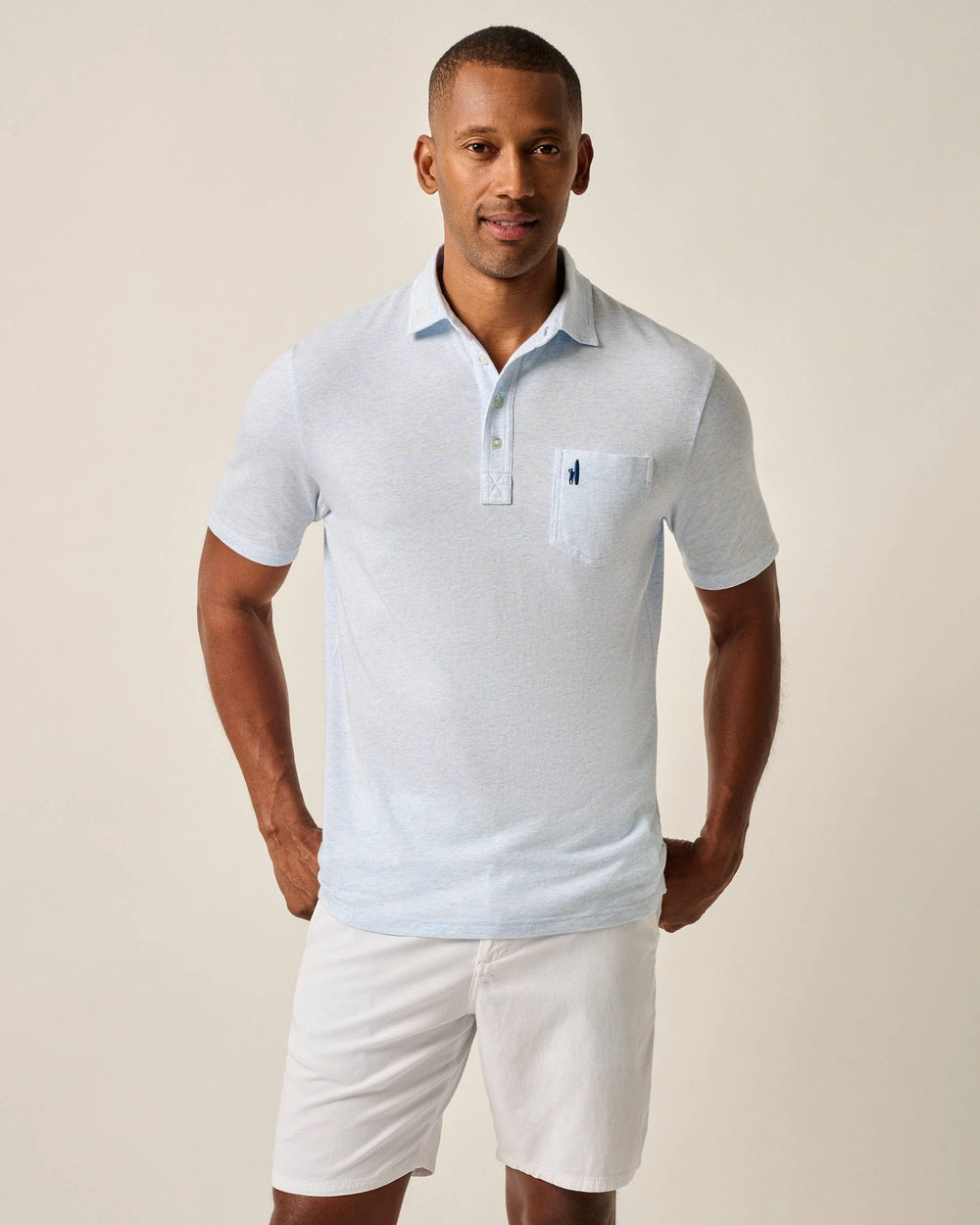 Johnnie-O Heathered Original 4-Button Polo 2.0 In Air