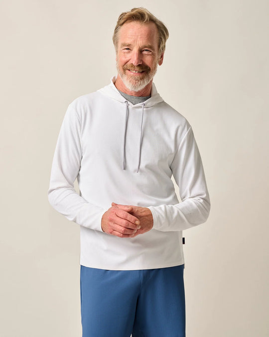 Hoppin Performance Drawstring Hoodie In White