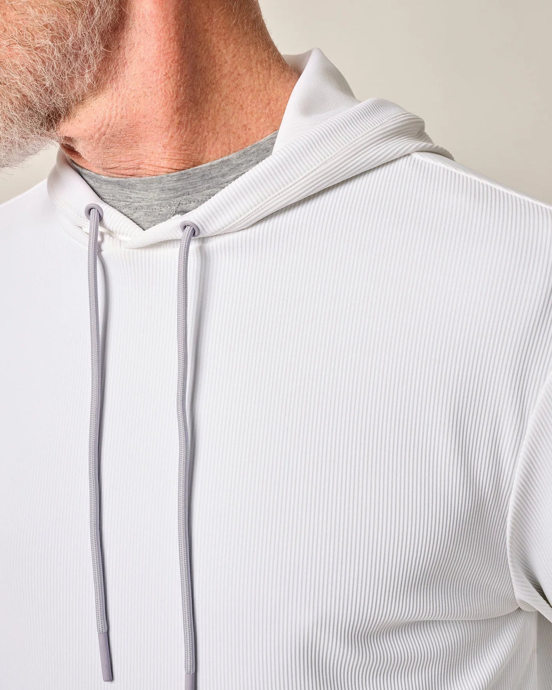 Hoppin Performance Drawstring Hoodie In White