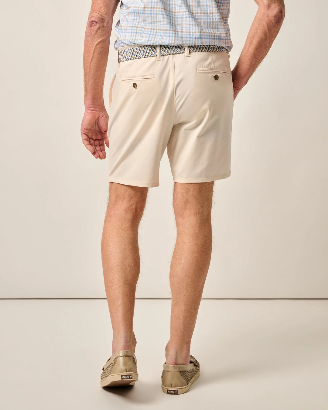 Johnnie-O Jupiters Stretch Cotton Performance Shorts In Sand