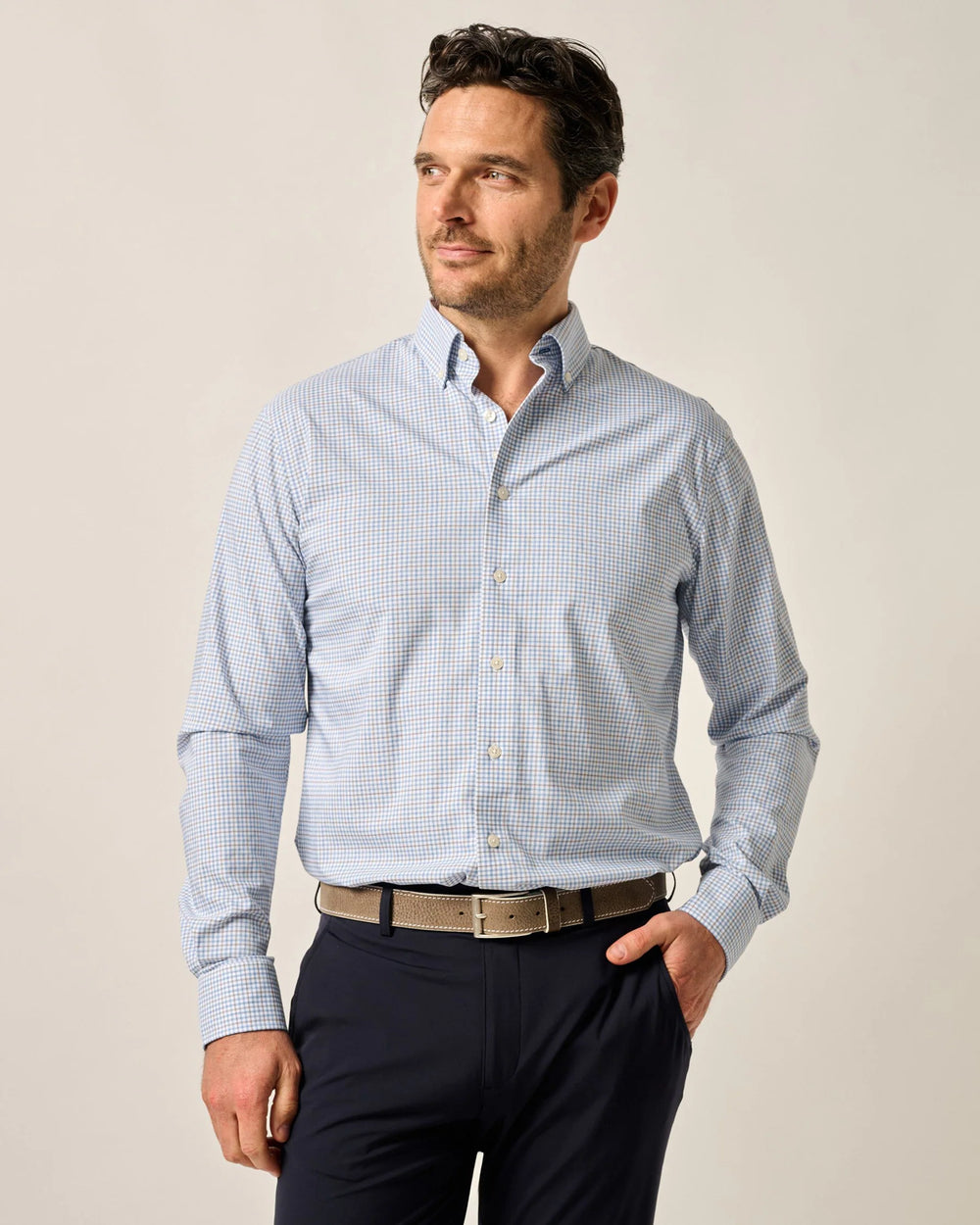 Johnnie-O Koby Performance Button Down Shirt Haze