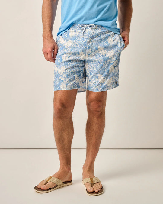 Johnnie-O The Half Elastic 7" Surf Shorts In Salty Dogs
