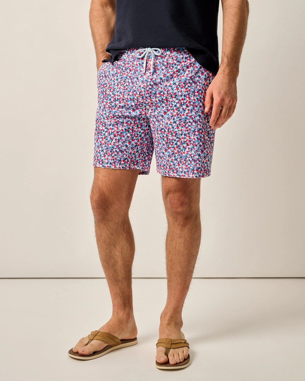 Johnnie-O The Half Elastic 7" Surf Shorts In Seeing Stars
