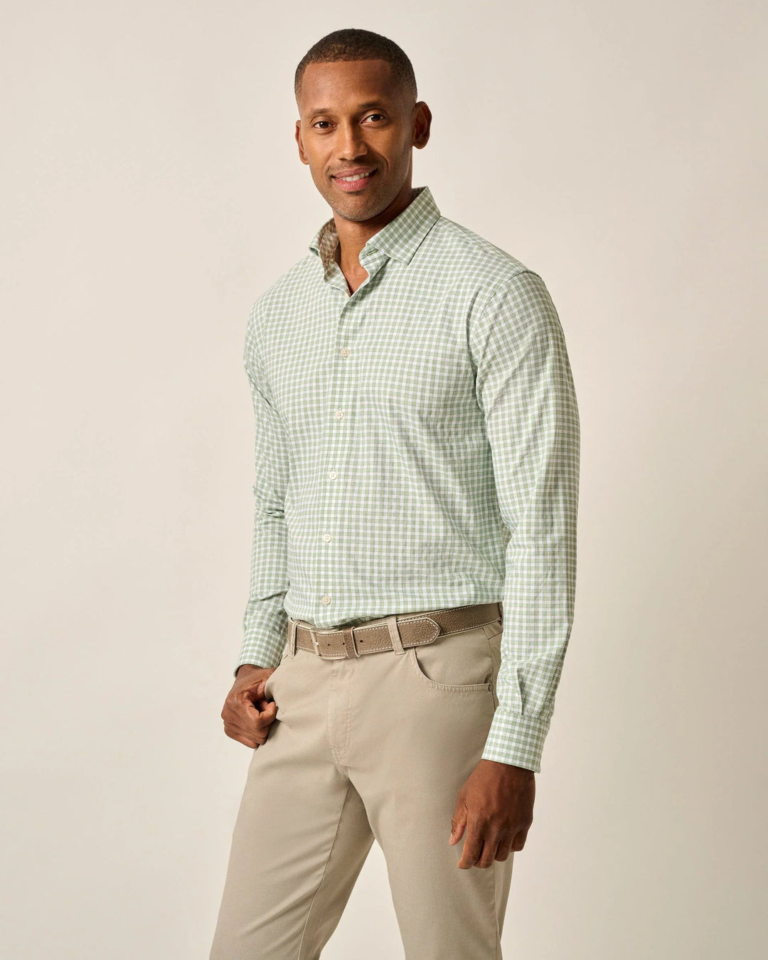Johnnie-O Westwood Performance Button Up Shirt In Clover
