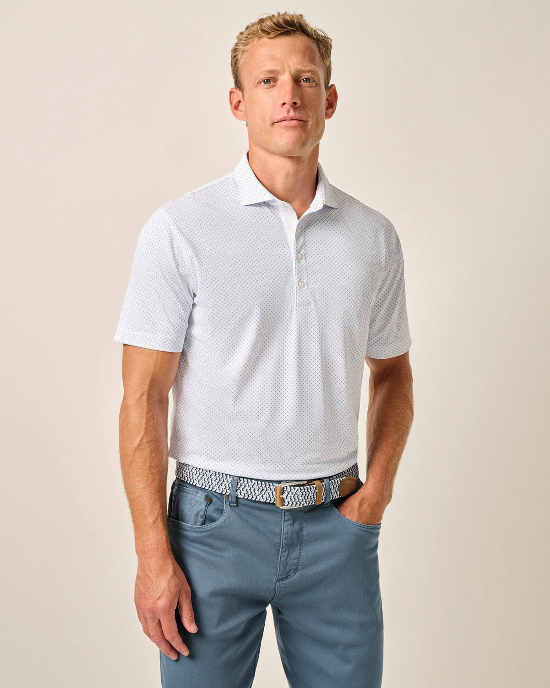 Johnnie-O Cason Performance Mesh Polo In Majorca