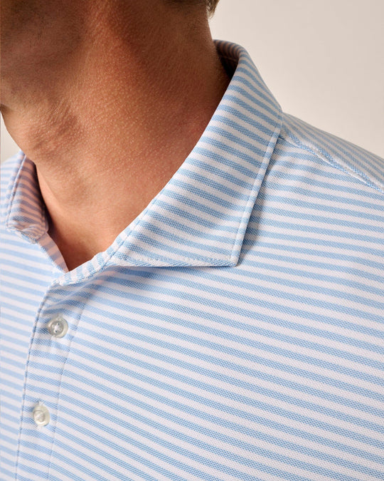 Stetsons Performance Mesh Polo In Malibu