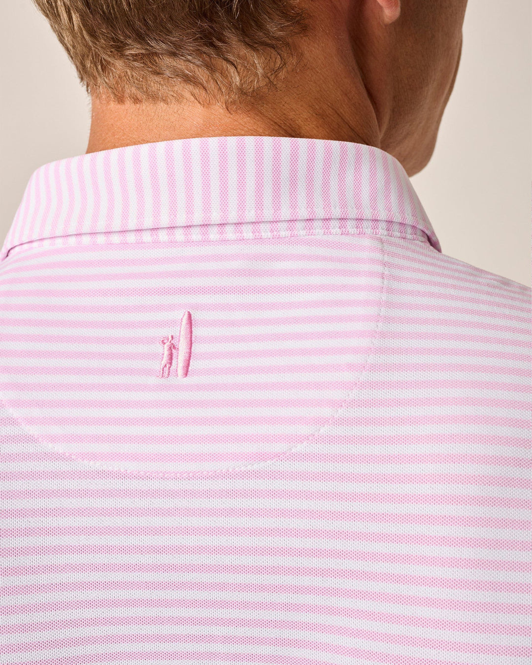 Johnnie-O Stetson Performance Mesh Polo In Porto Pink
