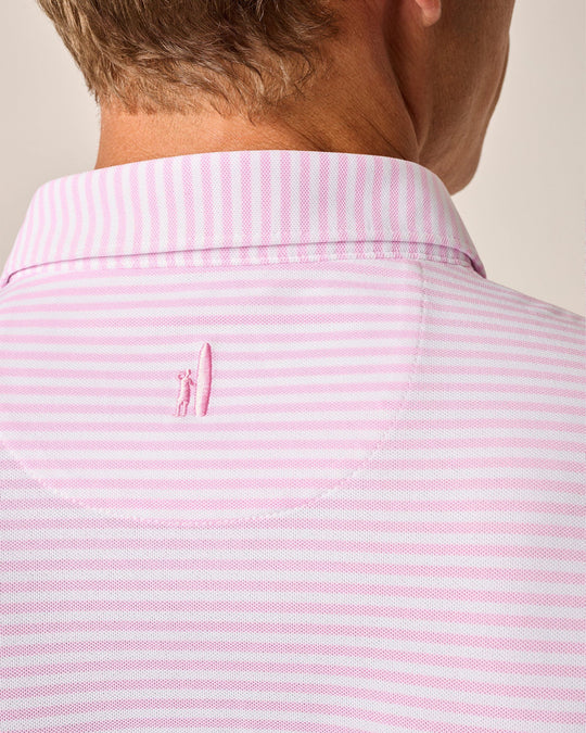 Johnnie-O Stetson Performance Mesh Polo In Porto Pink