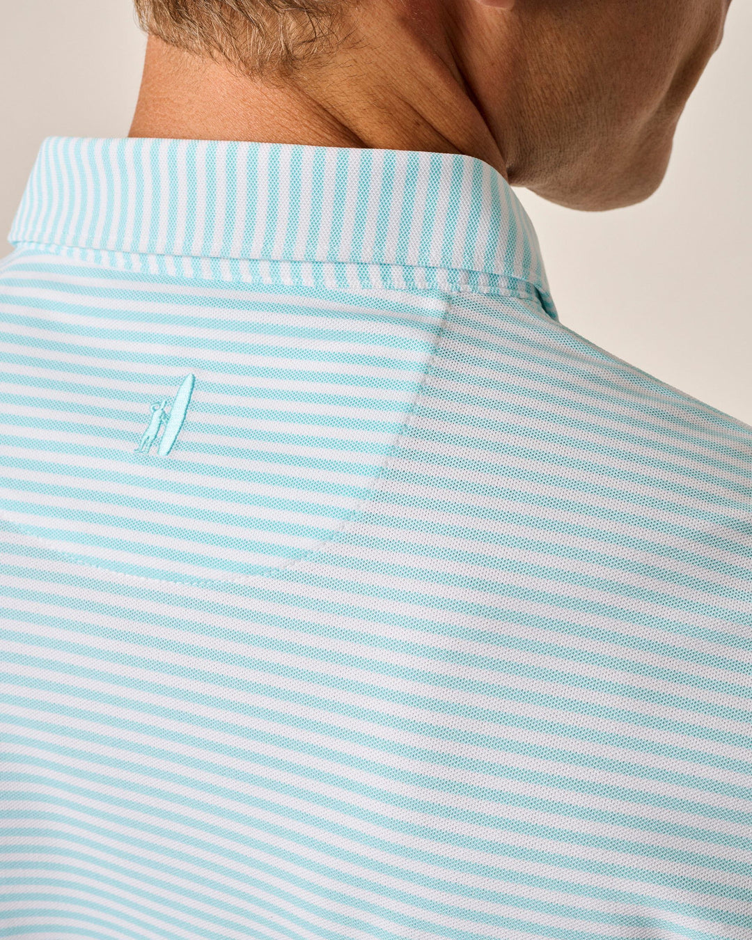 Johnnie-O Stetson Performance Mesh Polo In Tarpon