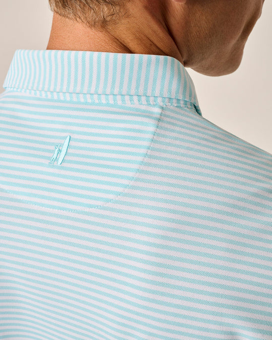 Johnnie-O Stetson Performance Mesh Polo In Tarpon