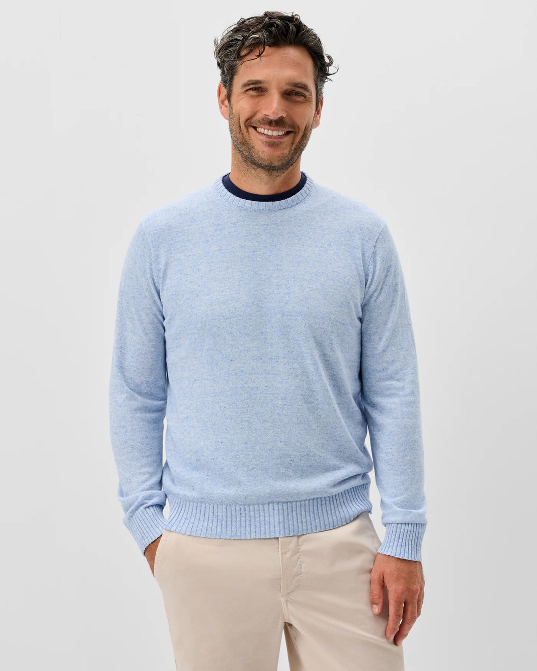 Albus Crewneck Sweater In Gulf Blue