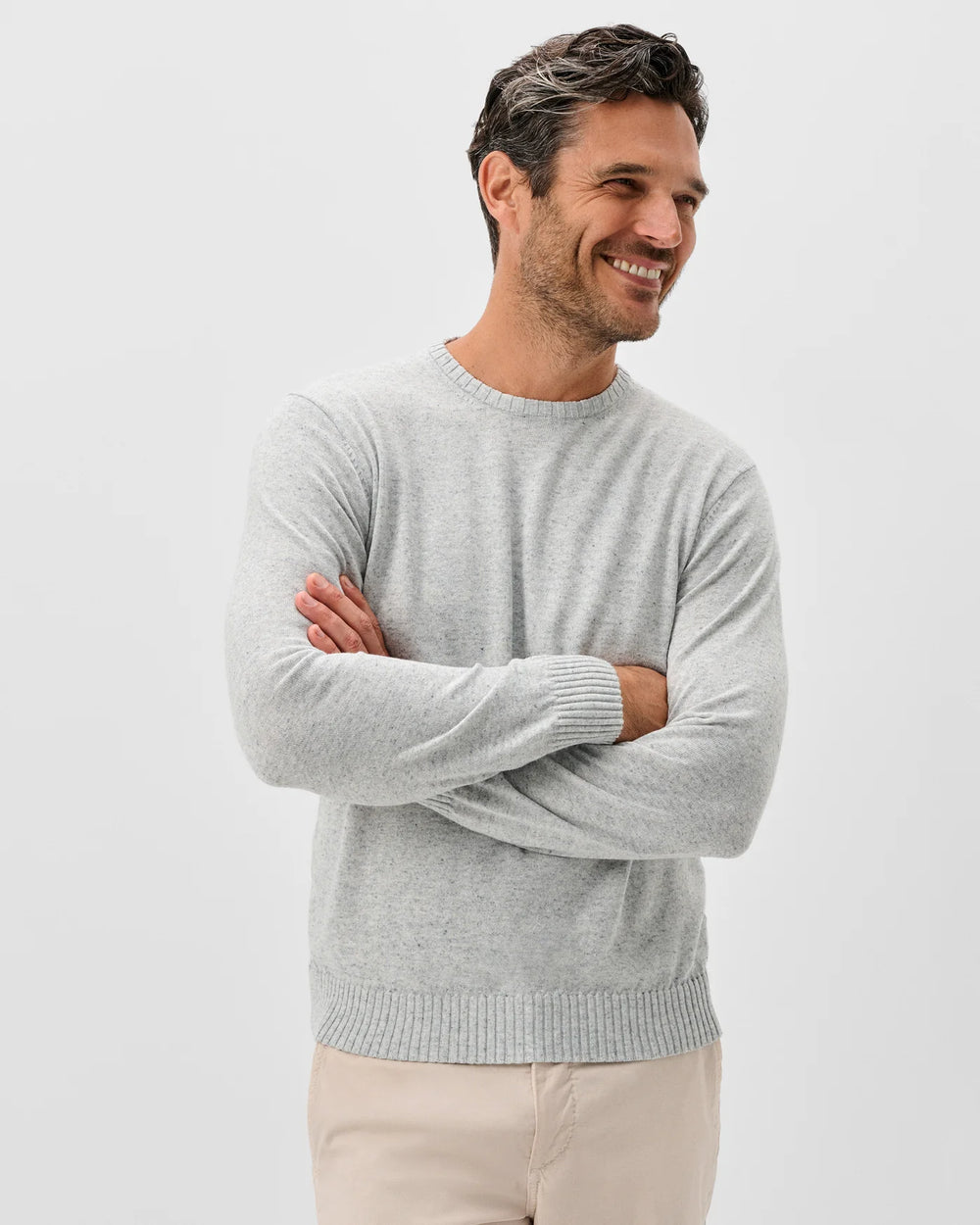 Albus Crewneck Sweater In Light Gray