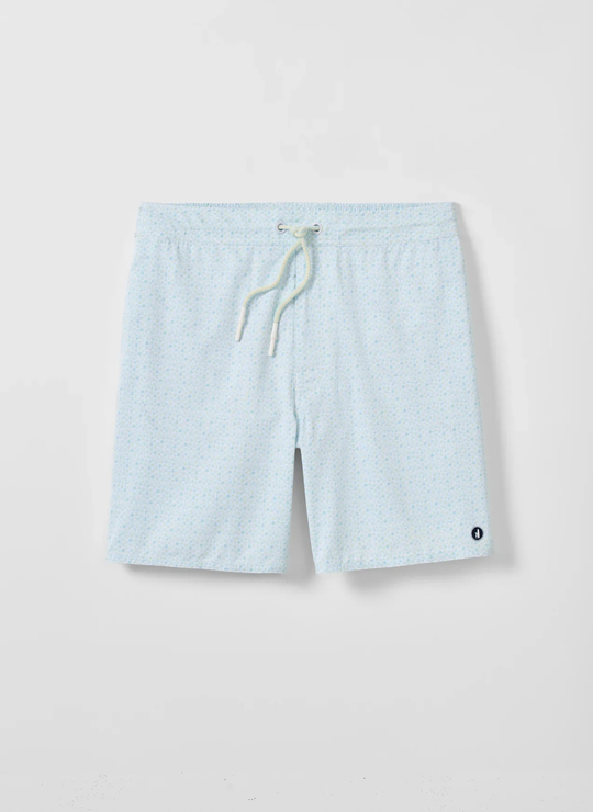 Anemone Half Elastic 7" Swim Trunks In White