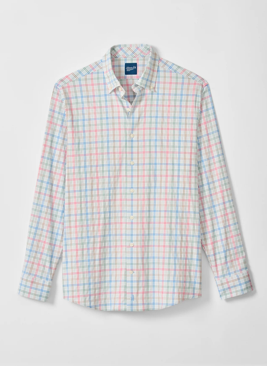Everyday Performance Button Down Shirt - Bingham Tattersall in Gulf Blue