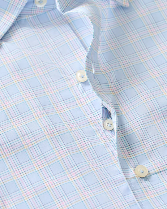 Chadwick Cotton Button Down Shirt in Malibu