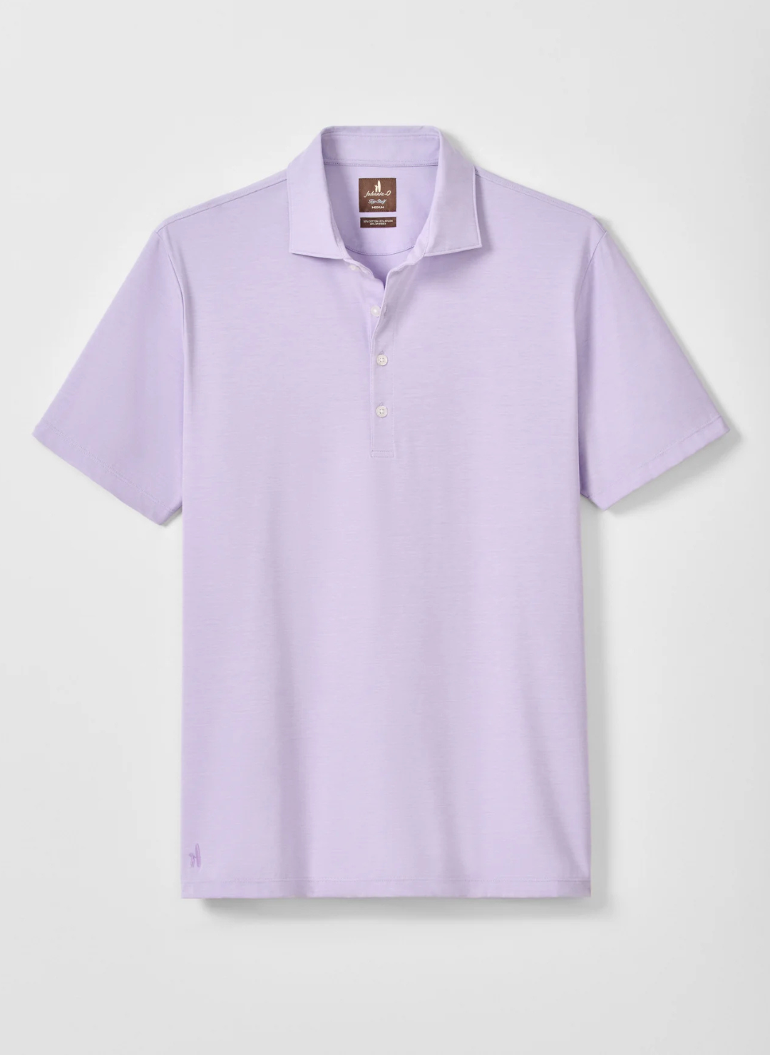 Fine Pique Knit 4-Button Polo - Elba Solid in Wisteria