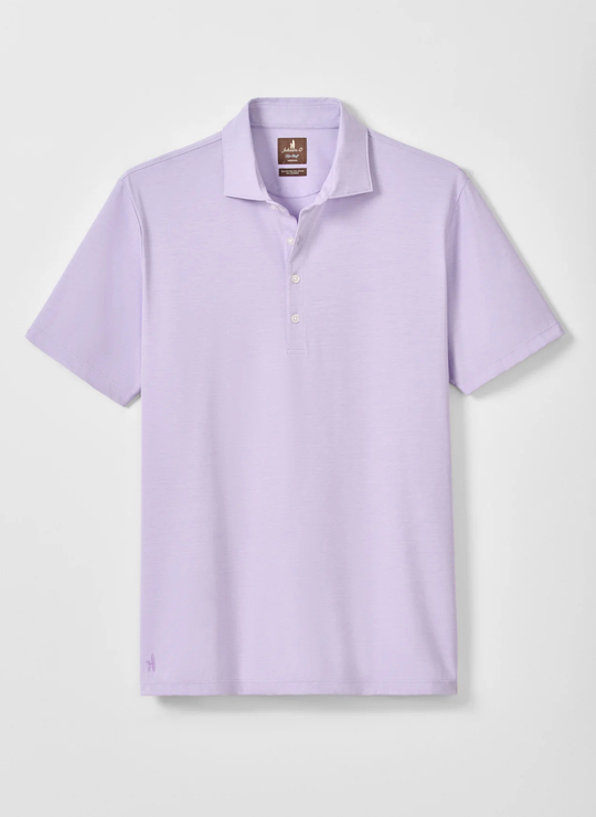 Fine Pique Knit 4-Button Polo - Elba Solid in Wisteria