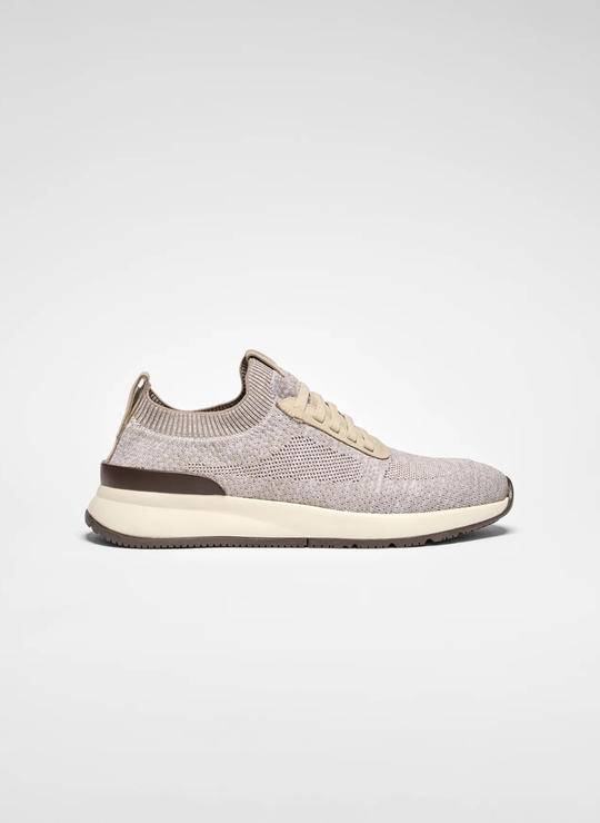 Knit Mesh Runner In Sand