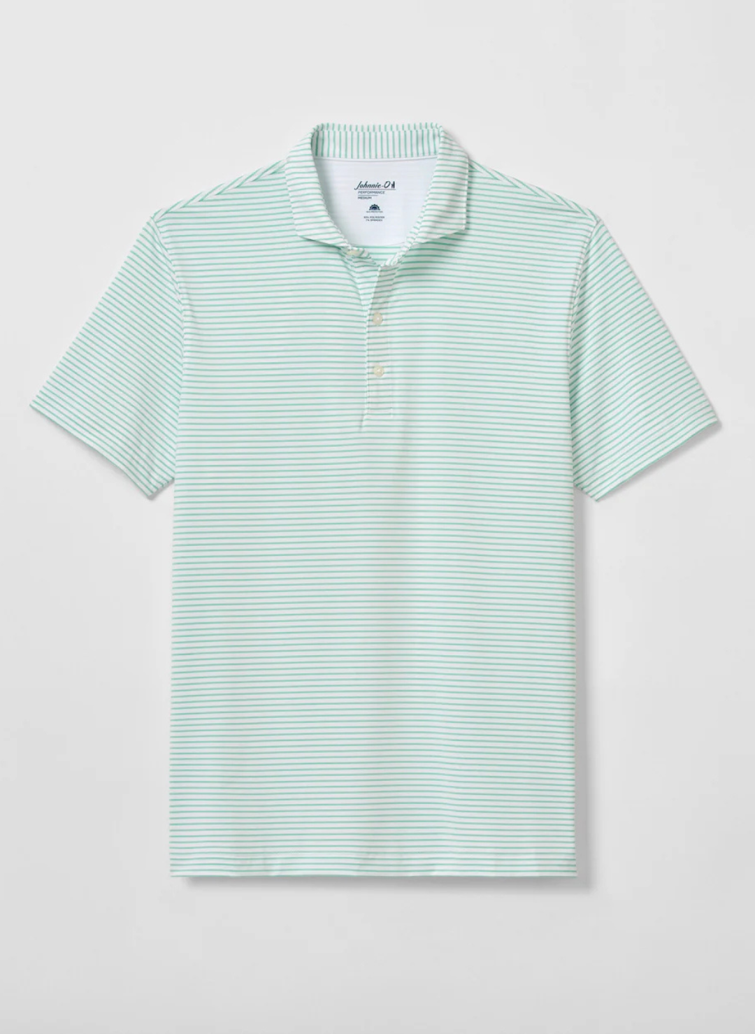 Performance Jersey Polo - Michael Stripe in Cilantro