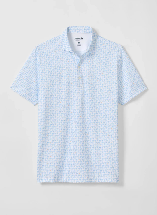Minty Performance Jersey Polo In Malibu