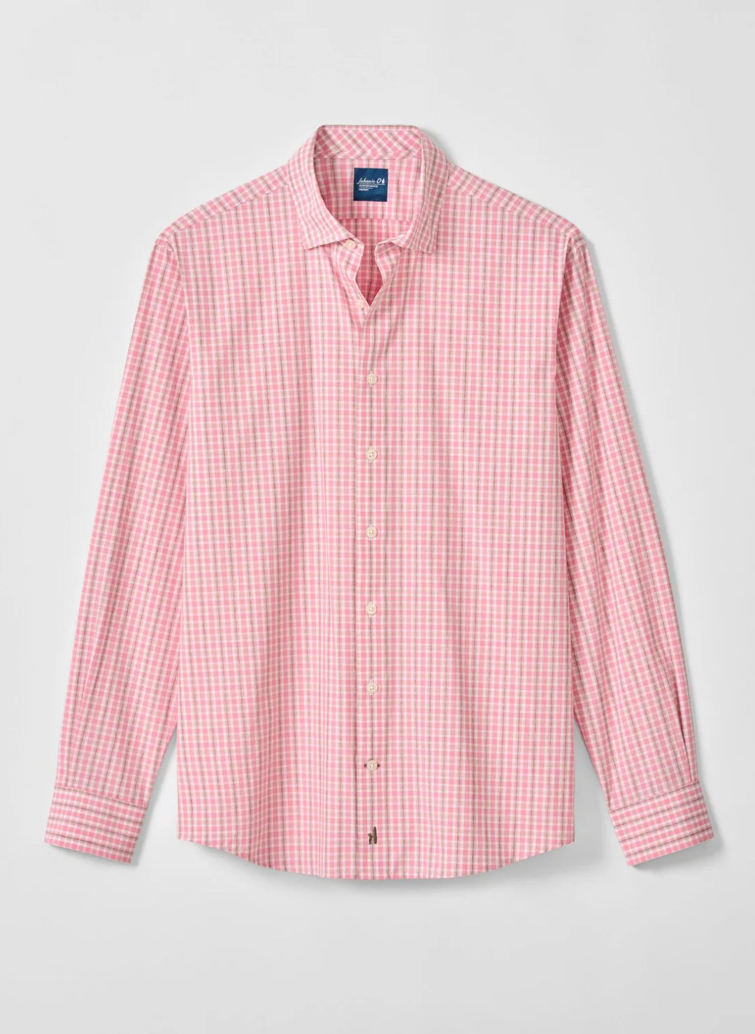 Everyday Performance Button Down Shirt - Morse Plaid in Petal