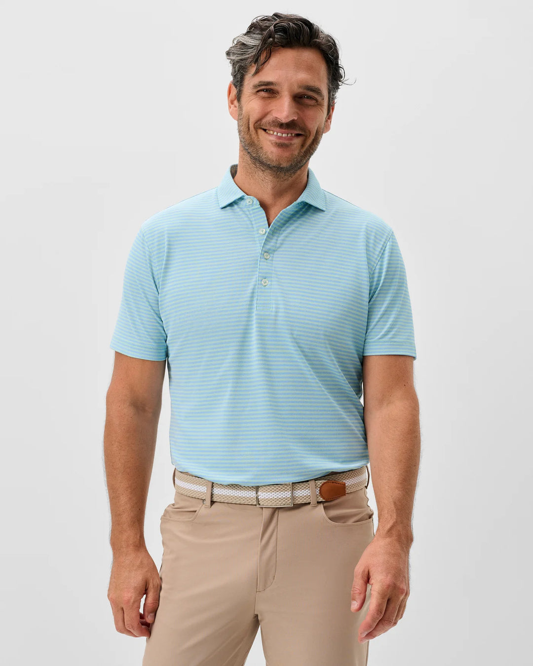 Stetsons Performance Mesh Polo In Macaw