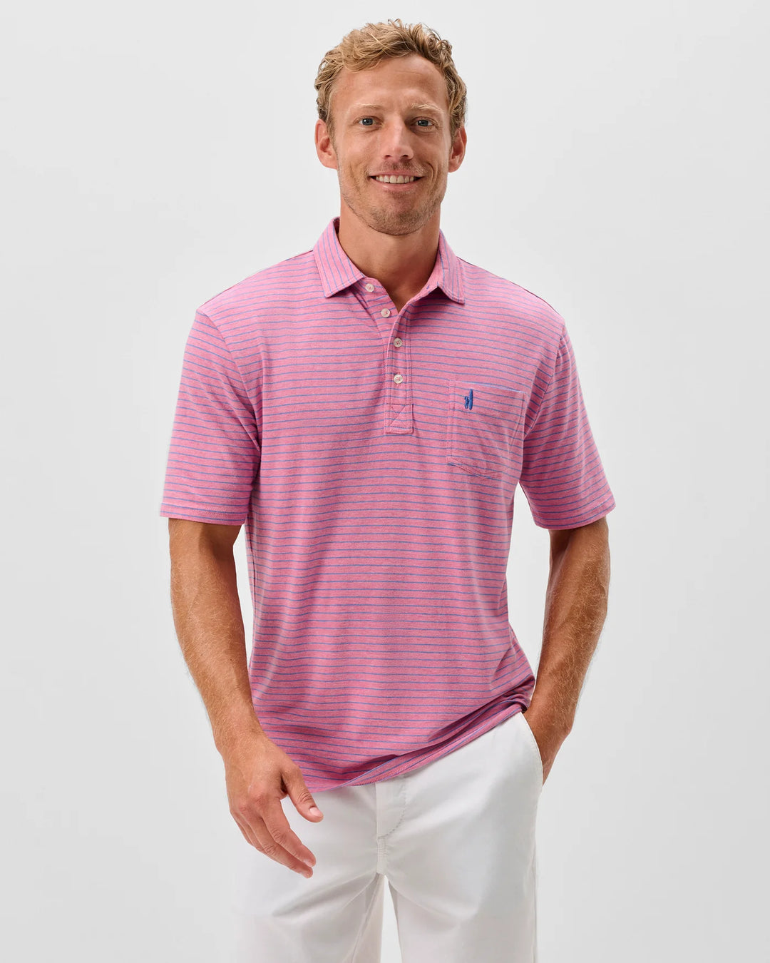 Ryan Original 4-Button Polo In Rosewater