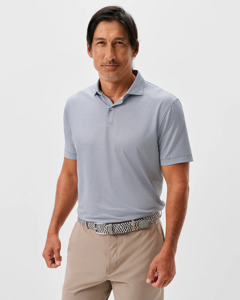 Performance Jersey Polo - Rud in Heather Black