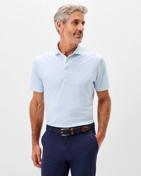 Parson Performance Mesh Polo In Malibu