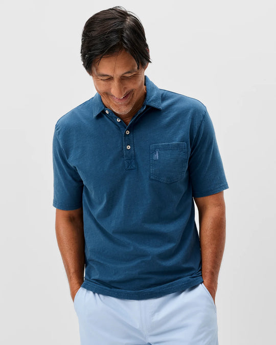 Coastal Wash Original 4-Button Polo In Sport Navy