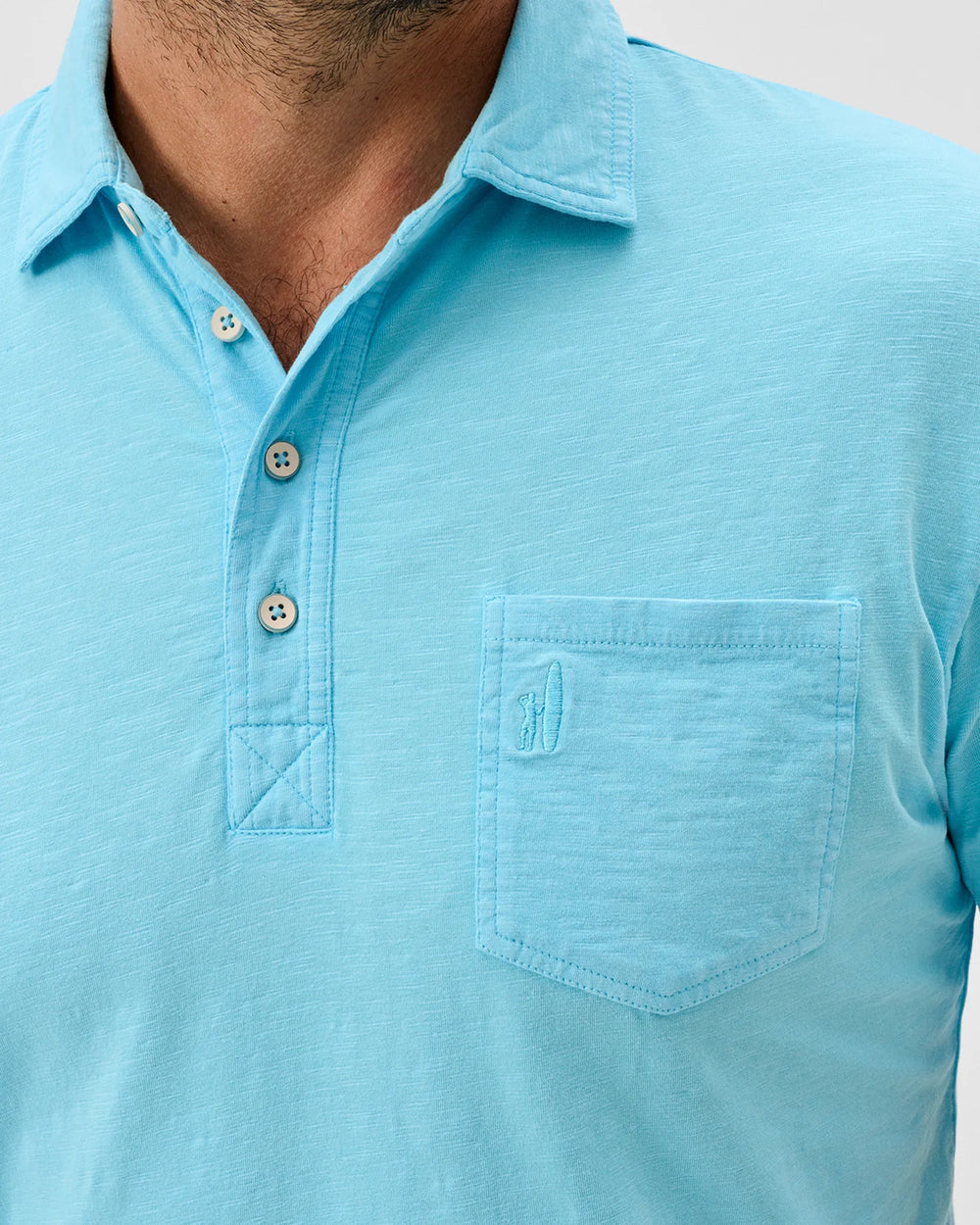 Coastal Wash Original 4-Button Polo In Topaz