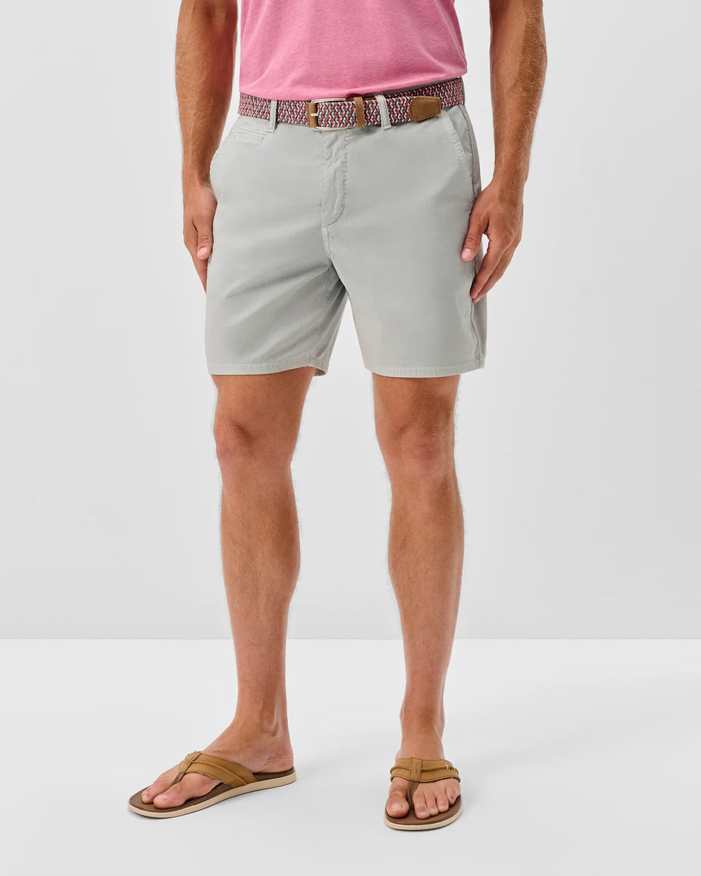 Nassau Cotton Blend Shorts In Stone