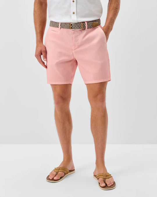 Nassau Cotton Blend Shorts In Salmon