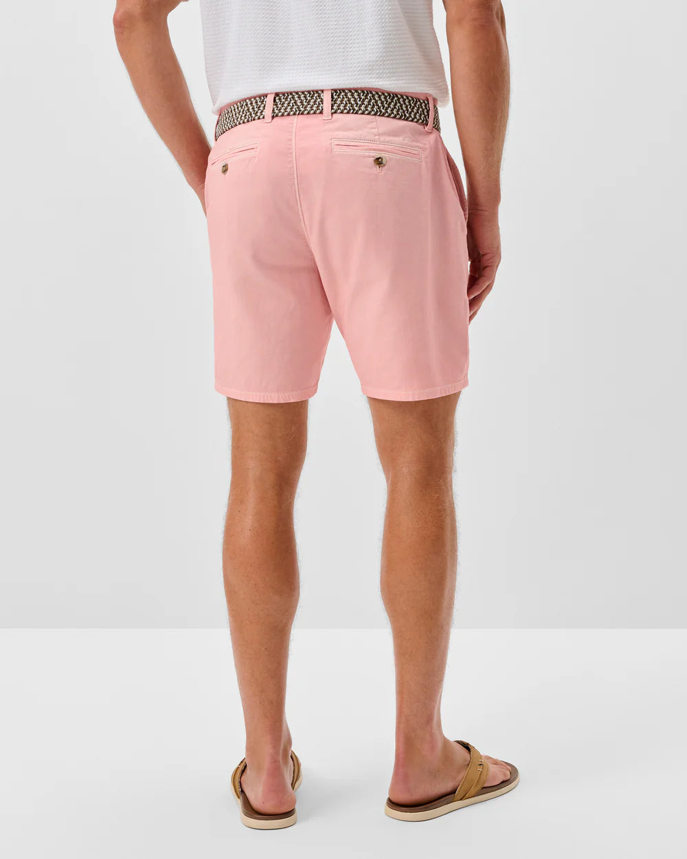 Nassau Cotton Blend Shorts In Salmon