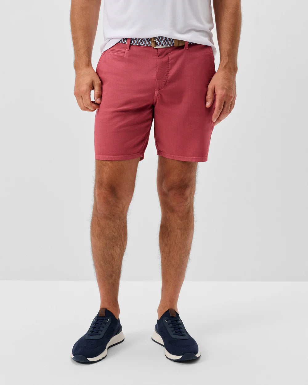 Nassau Cotton Blend Shorts In Washed Red