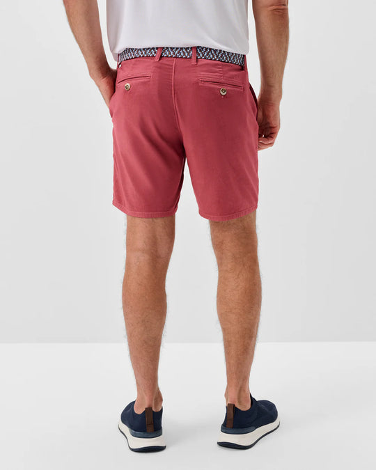 Nassau Cotton Blend Shorts In Washed Red