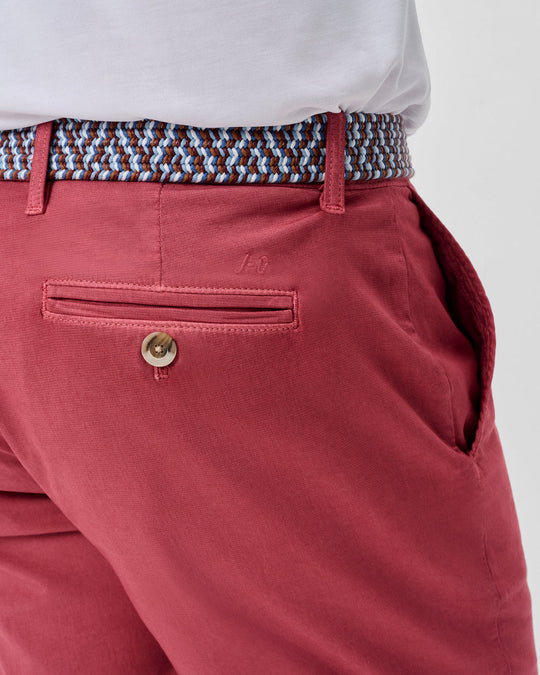 Nassau Cotton Blend Shorts In Washed Red