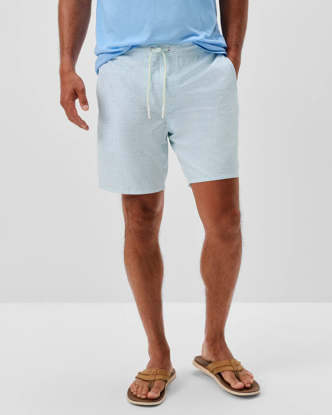 Anemone Half Elastic 7" Swim Trunks In White