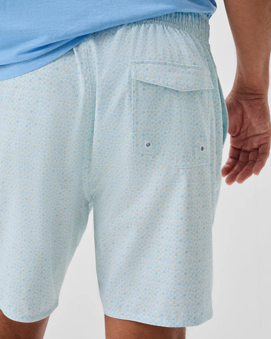 Anemone Half Elastic 7" Swim Trunks In White
