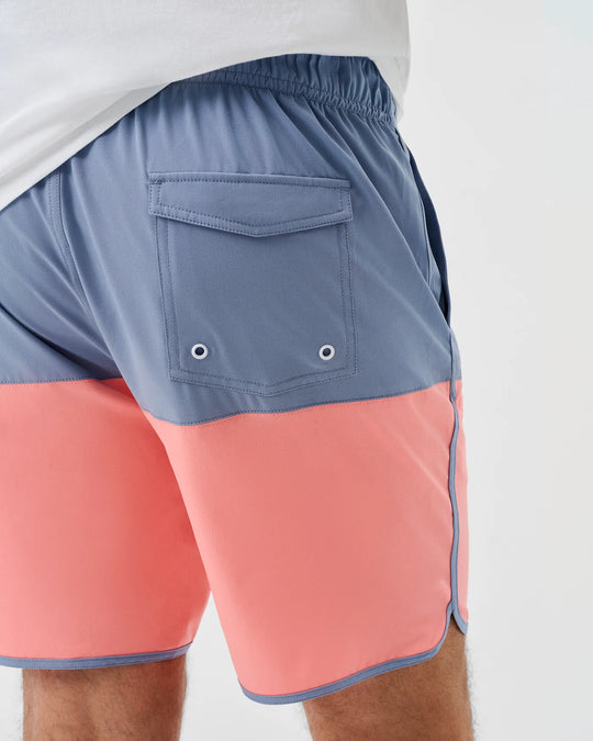 Tully Half Elastic 7" Surf Shorts - Scalloped Hem In Noreaster