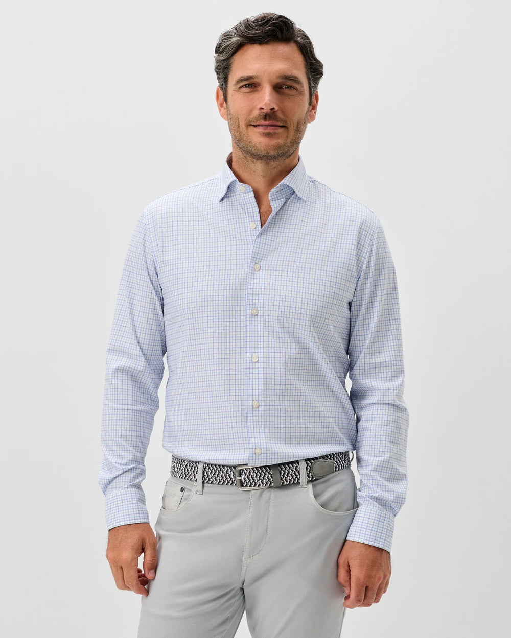 Briney Everyday Performance Button Down Shirt In Thistle