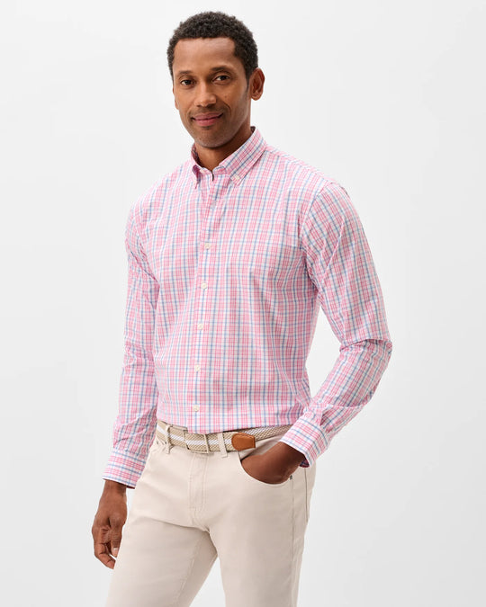 Tinsley Everyday Performance Button Down Shirt In Snapper