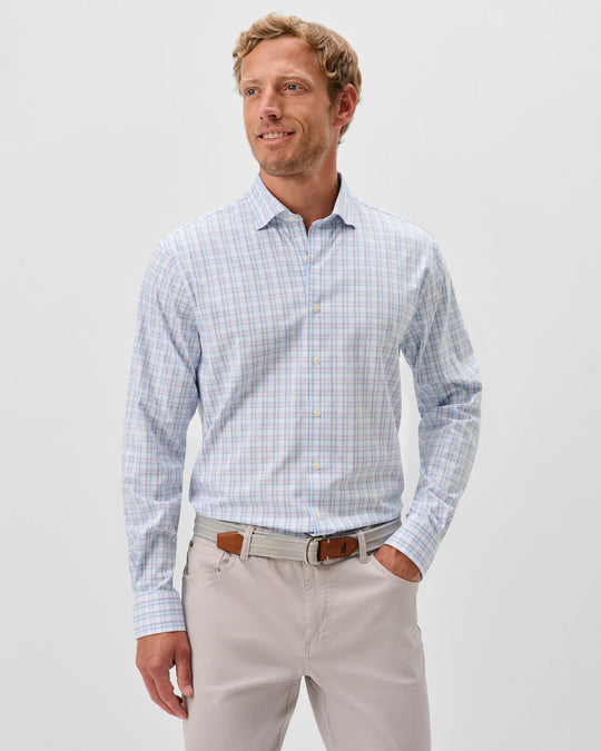 Salvadore Everyday Performance Button Down Shirt In White