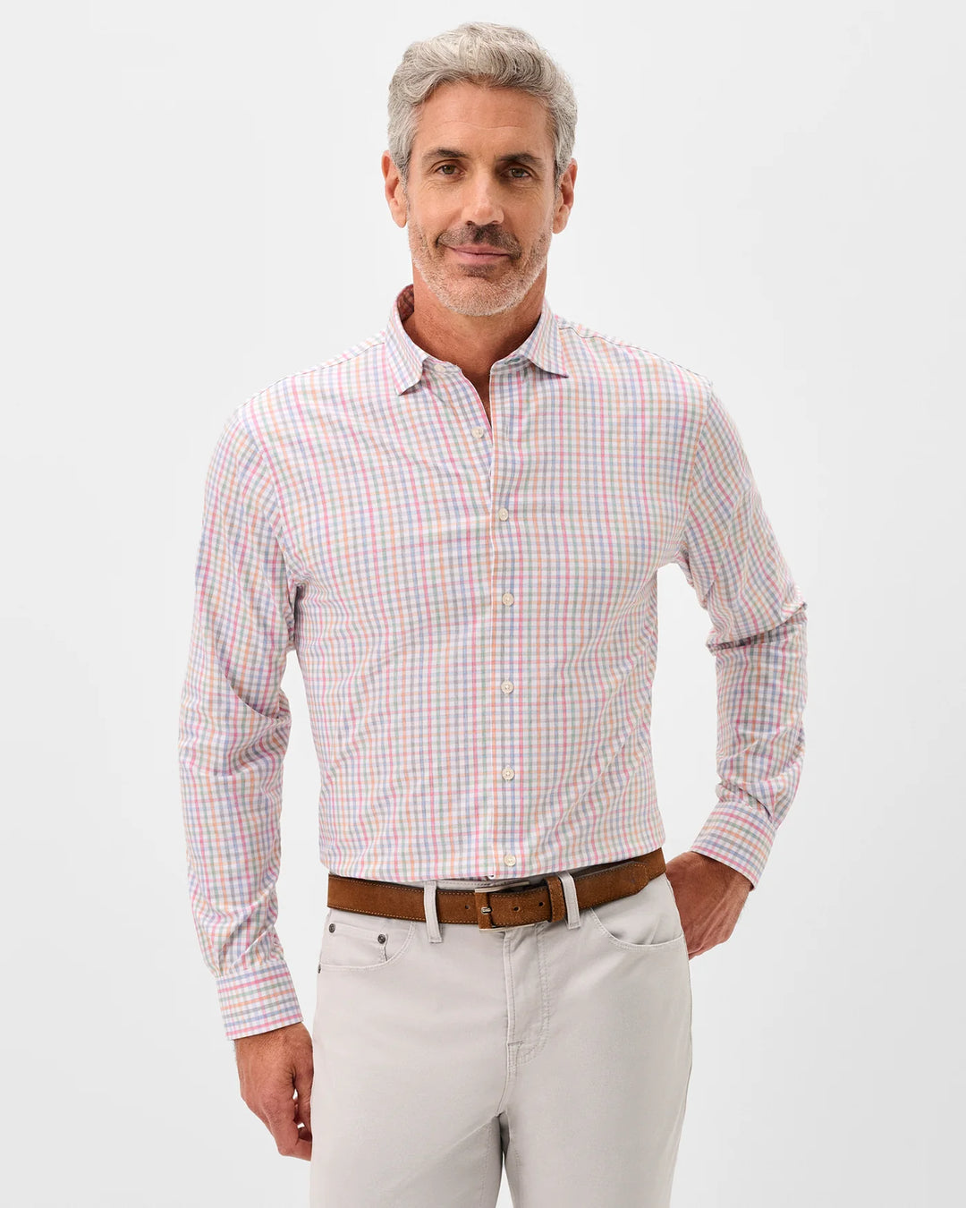 Albie Everyday Performance Button Down Shirt In White
