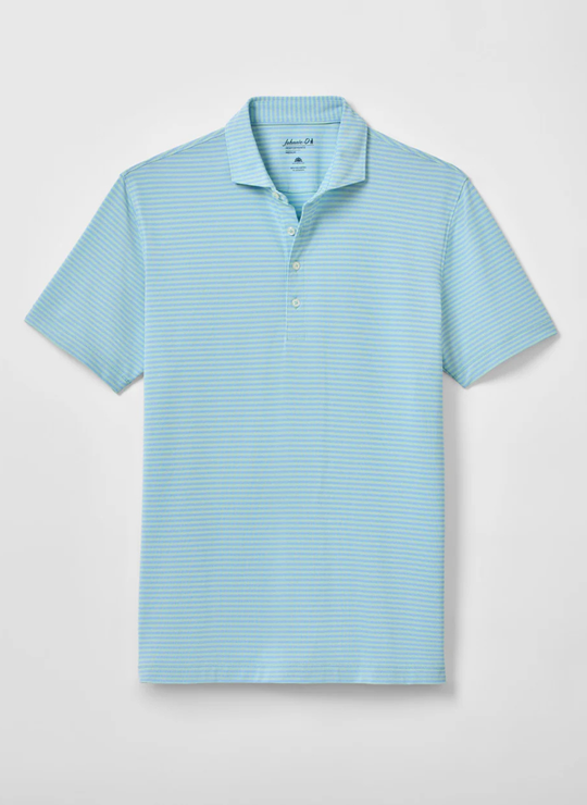 Performance Mesh Polo - Stetson Stripe in Macaw