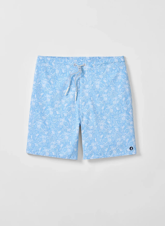 Swingin The Half Elastic 7" Surf Shorts In Malibu